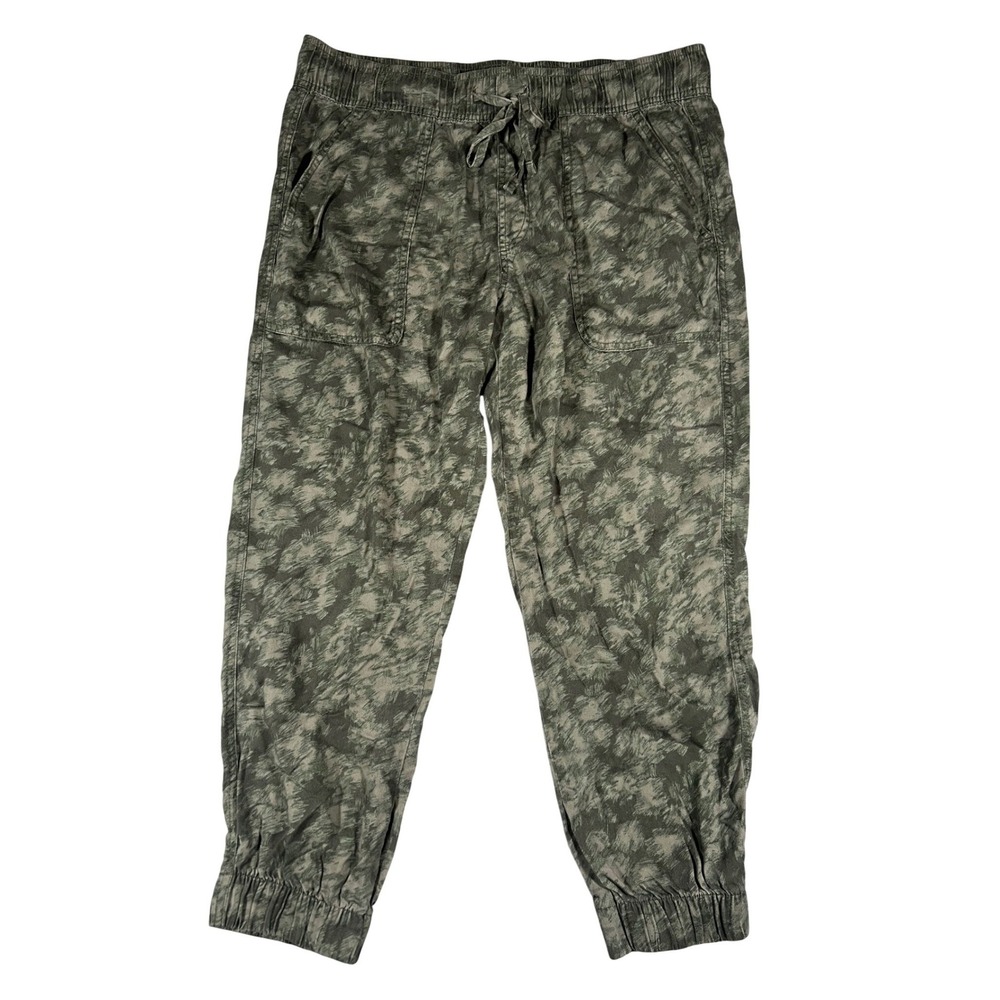 Orvis Classic Collection Green Camo Lyocell Jogger Pants Womens Large L 1687045